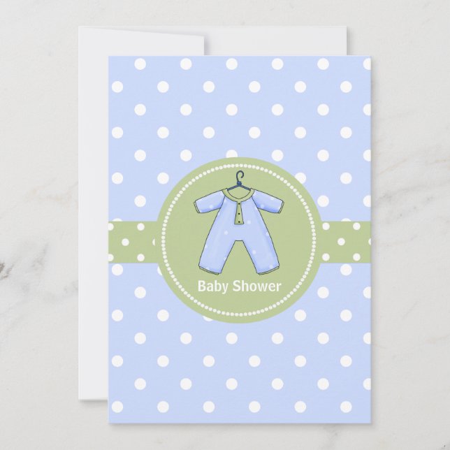 La invitación de Baby Shower de la elegante pareja (Anverso)