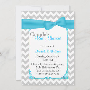 La invitación de Baby Shower de la elegante pareja