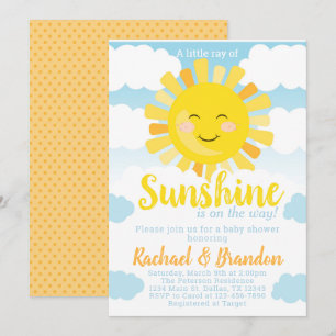 La invitación de Baby Shower de la sol invita