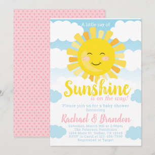 La invitación de Baby Shower de la sol invita