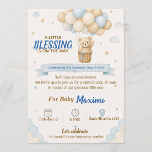 La invitación de baby shower para el comienzo más