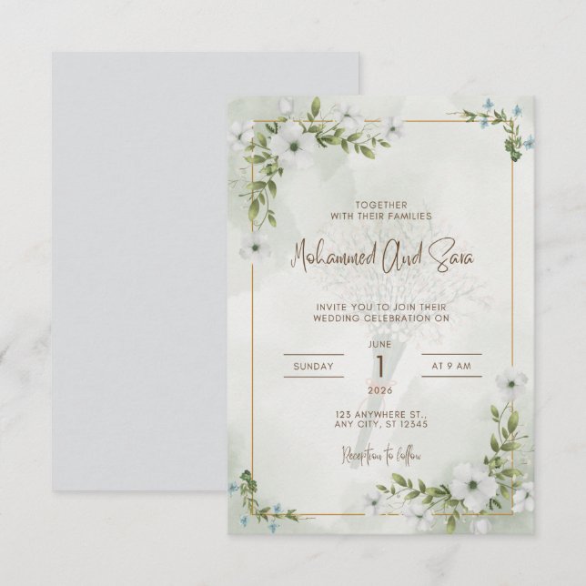 La invitación de boda  (Anverso / Reverso)