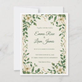 La invitación de boda botánica El Jardín Verde
