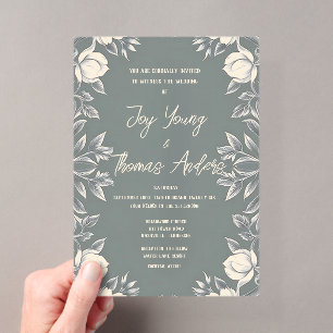 La Invitación de Boda de Acrílico El Jardín Francé