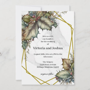 La invitación de boda de la bodega