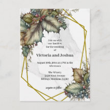 La invitación de boda de la bodega