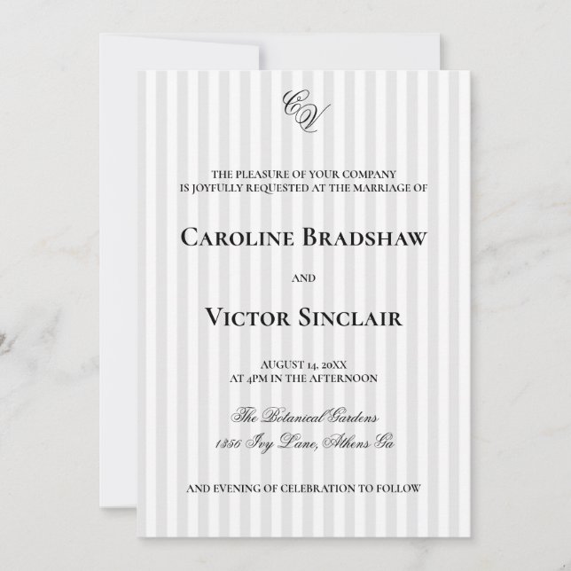 La invitación de boda de Windsor (Anverso)