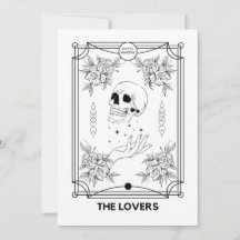 La invitación de boda Tarot de Los Enamorados