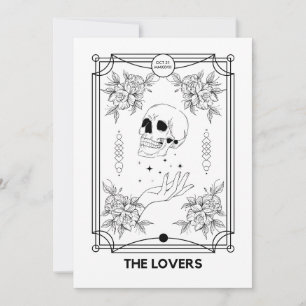 La invitación de boda Tarot de Los Enamorados