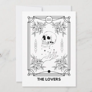 La invitación de boda Tarot de Los Enamorados