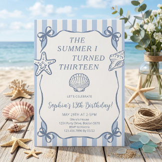 La invitación de cumpleaños de El verano en que me
