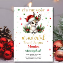 La invitación de cumpleaños de los navidades más m