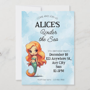 La invitación de cumpleaños del Fiesta de la Pisci
