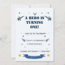 La invitación de cumpleaños del héroe de la Fuerza