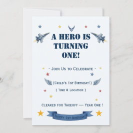 La invitación de cumpleaños del héroe de la Fuerza