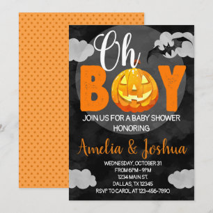 La invitación de Halloween Baby Shower invita