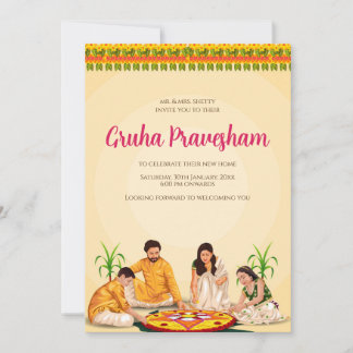 La invitación de inauguración de la casa Tamil se