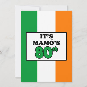 La invitación de la bandera irlandesa por el 80 an