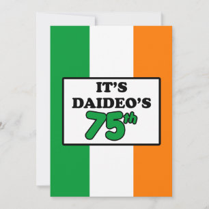 La invitación de la bandera irlandesa por los 75 a
