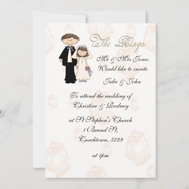 La invitación de la boda de la recepción (Anverso)
