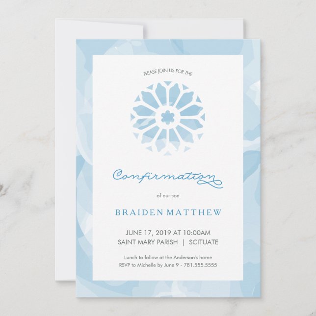 La invitación de la confirmación, muchachos (Anverso)