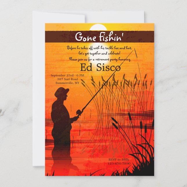 La invitación de la cosa del carrete (Anverso)