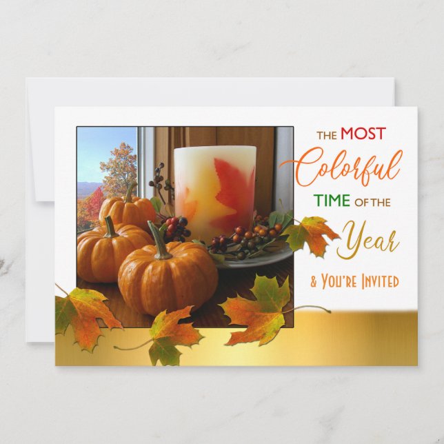 La invitación de la fiesta de Acción de Gracias es (Anverso)