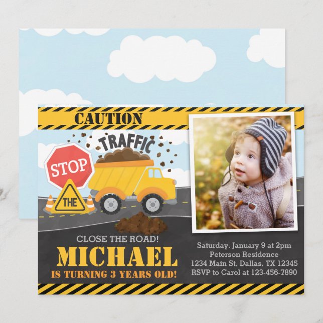 La invitación de la fiesta de cumpleaños de la (Anverso / Reverso)