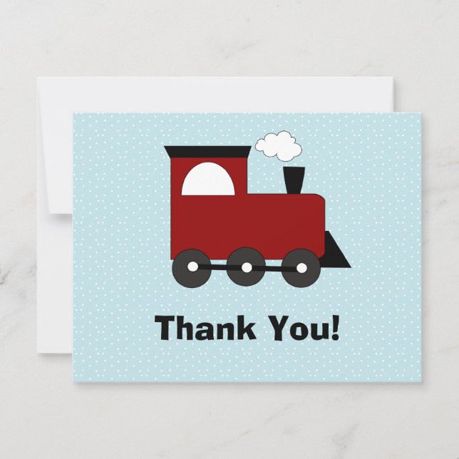La invitación de la fiesta de cumpleaños del tren (Anverso)