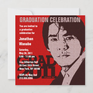 La invitación de la fiesta de graduación añade la