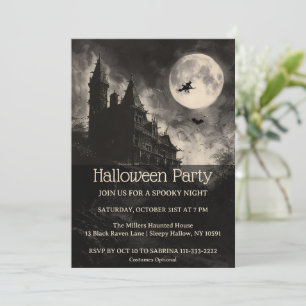 La invitación de la fiesta de Halloween de la hora