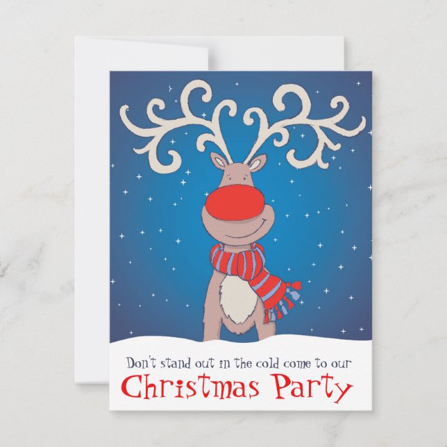 La invitación de la fiesta de Navidad de los niños (Anverso)