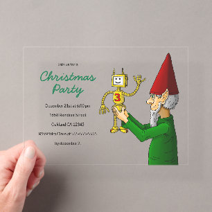 La invitación de la fiesta de Navidad del Elfo