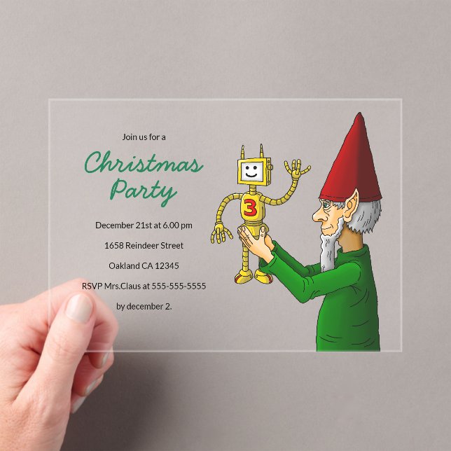 La invitación de la fiesta de Navidad del Elfo (Insitu (portátil))