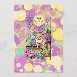 La invitación de la fiesta del Tarot de la Estrell