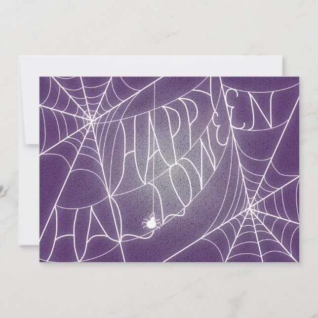 La invitación de la fiesta Spiderweb Halloween en  (Anverso)