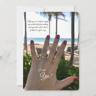 La invitación de la foto del anillo de compromiso