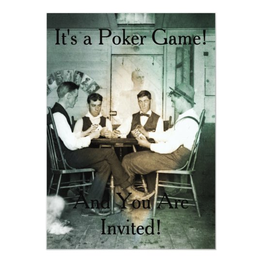 La invitación de la fotografía del juego de póker