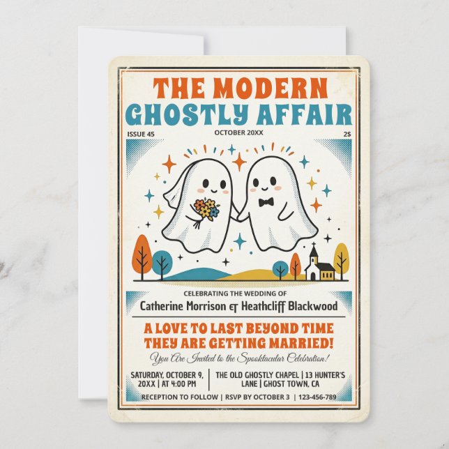 La Invitación de la Gaceta de Boda del Asunto Fant (Anverso)