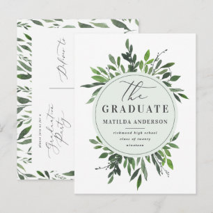 la invitación de la graduación del follaje de la