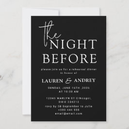 La Invitación de la Noche Antes de la Boda