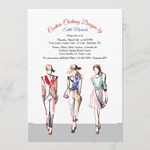 La invitación de la pasarela de moda