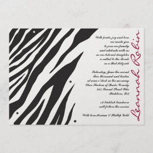 La invitación de Mitzvah de la barra del palo de