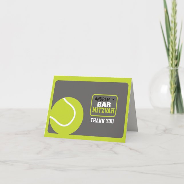 La invitación de Mitzvah de la barra del TENIS le (Anverso)