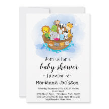 La invitación de Noah a la Baby Shower arca