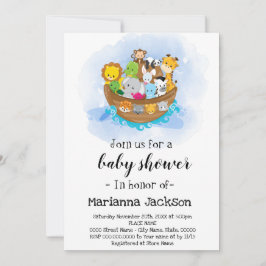 La invitación de Noah a la Baby Shower arca
