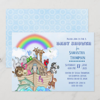 La invitación de Noah a la Baby Shower arca