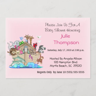 La invitación de Noah a la Baby Shower arca