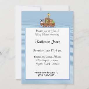 La invitación de Noah a la Baby Shower arca