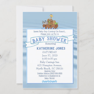 La invitación de Noah a la Baby Shower arca